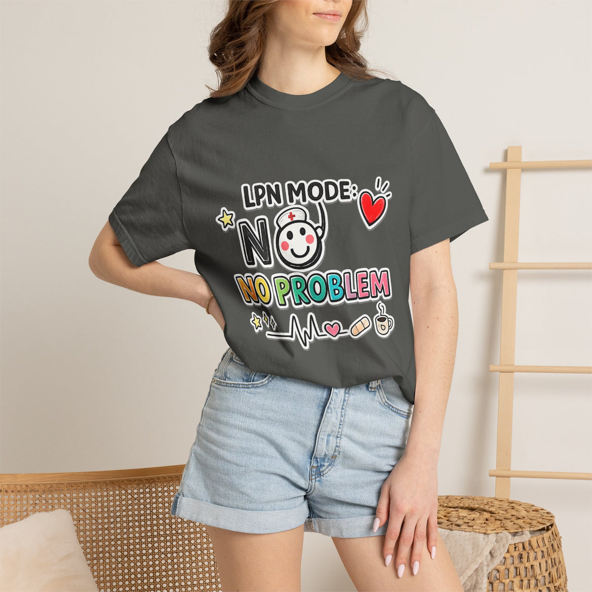LPN Mode No Problem Shirt, Funny Nurse T-Shirt, LPN Gift for Nurses, Licensed Practical Nurse Graduation Gift, Nurse Appreciation Tee