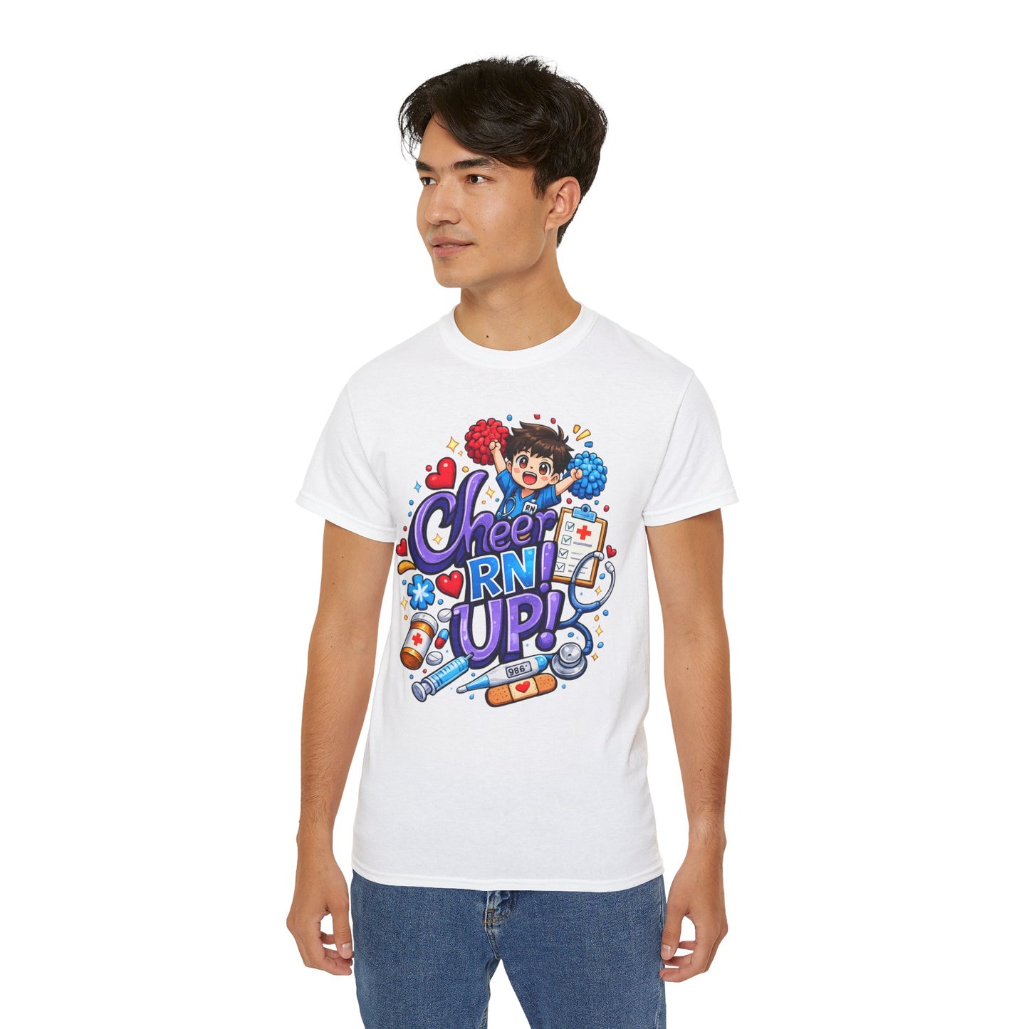 Cheer RN Up Cute Nurse T-Shirt | Funny Registered Nurse Gift Tee