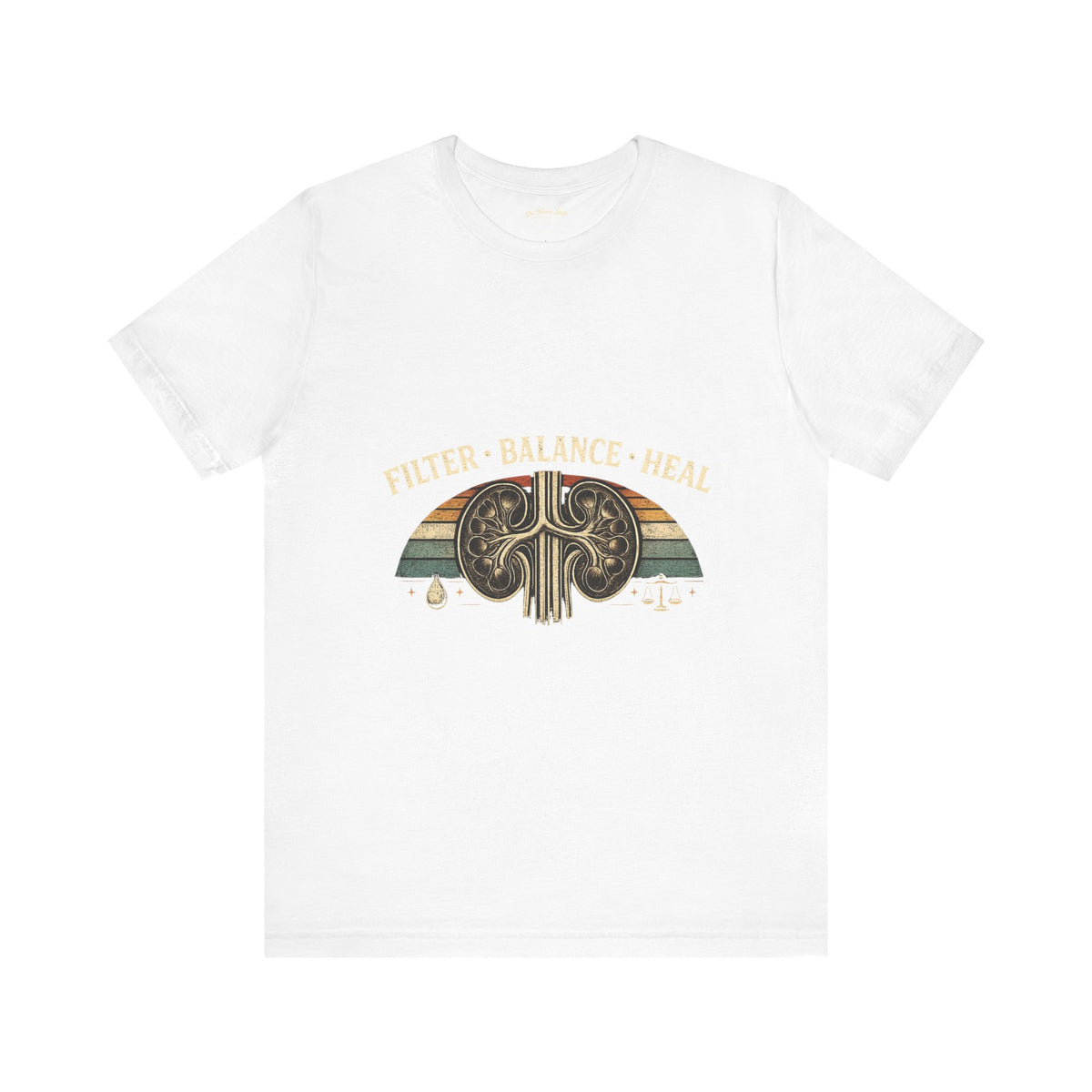 Nephrology Nurse T-Shirt | Kidney Filter Balance Heal Tee
