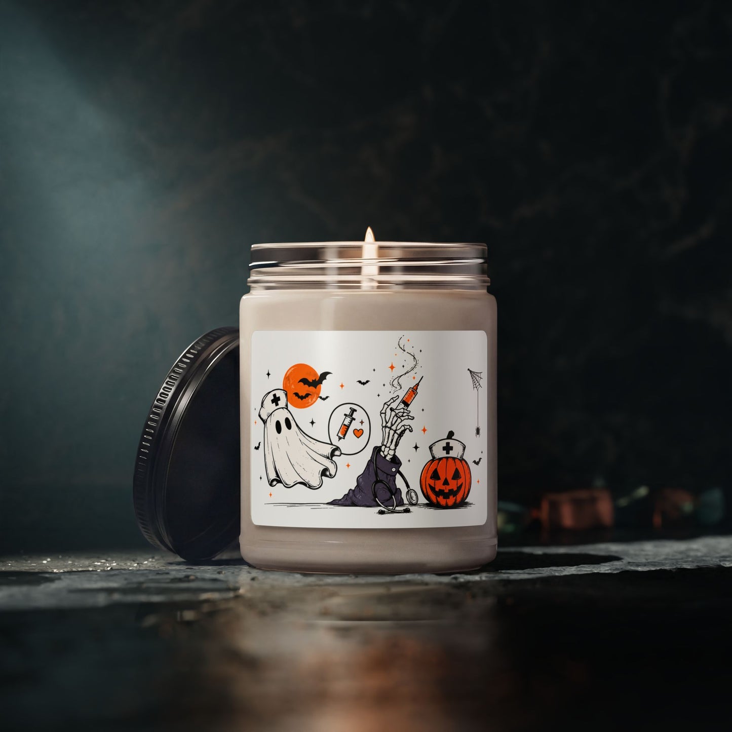Nurse Practitioner Halloween Candle, Custom NP Gift, Spooky Nurse Candle, Funny Halloween Gift for Nurse, NP Graduation Gift