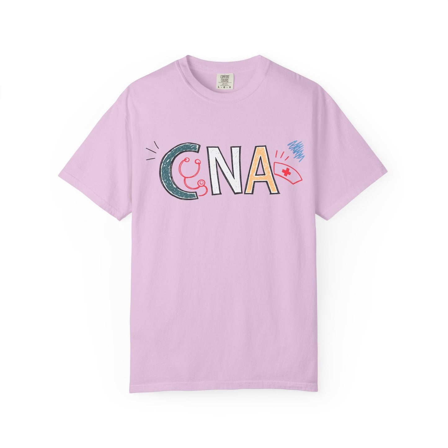 CNA Hand-Drawn Doodle T-Shirt – Certified Nursing Assistant Gift