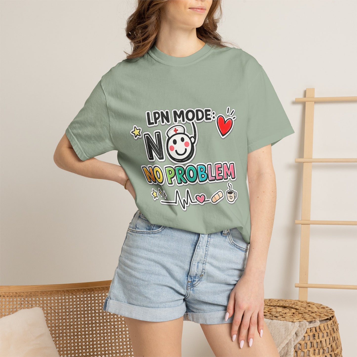 LPN Mode No Problem Shirt, Funny Nurse T-Shirt, LPN Gift for Nurses, Licensed Practical Nurse Graduation Gift, Nurse Appreciation Tee