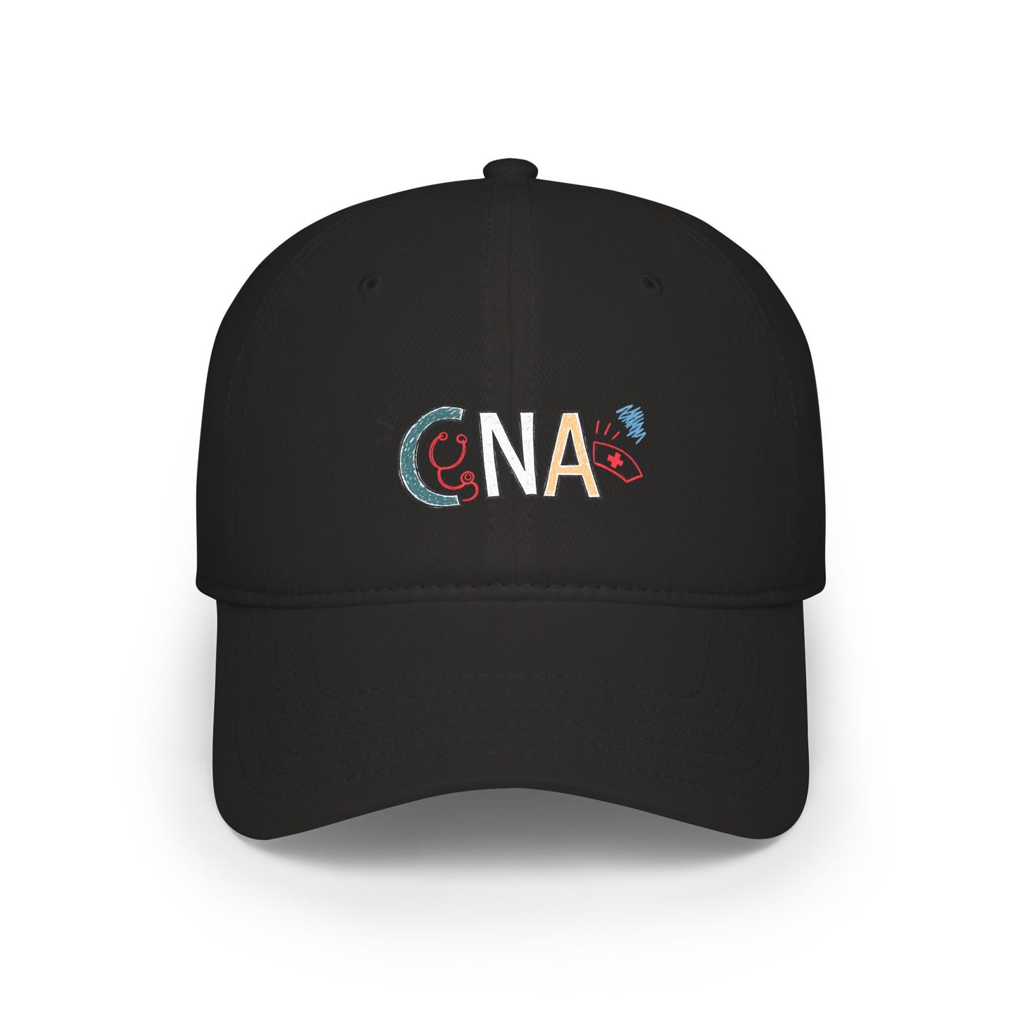 CNA Embroidered Baseball Cap - Colorful Nursing Caregiver Hat | The Nurse Shift