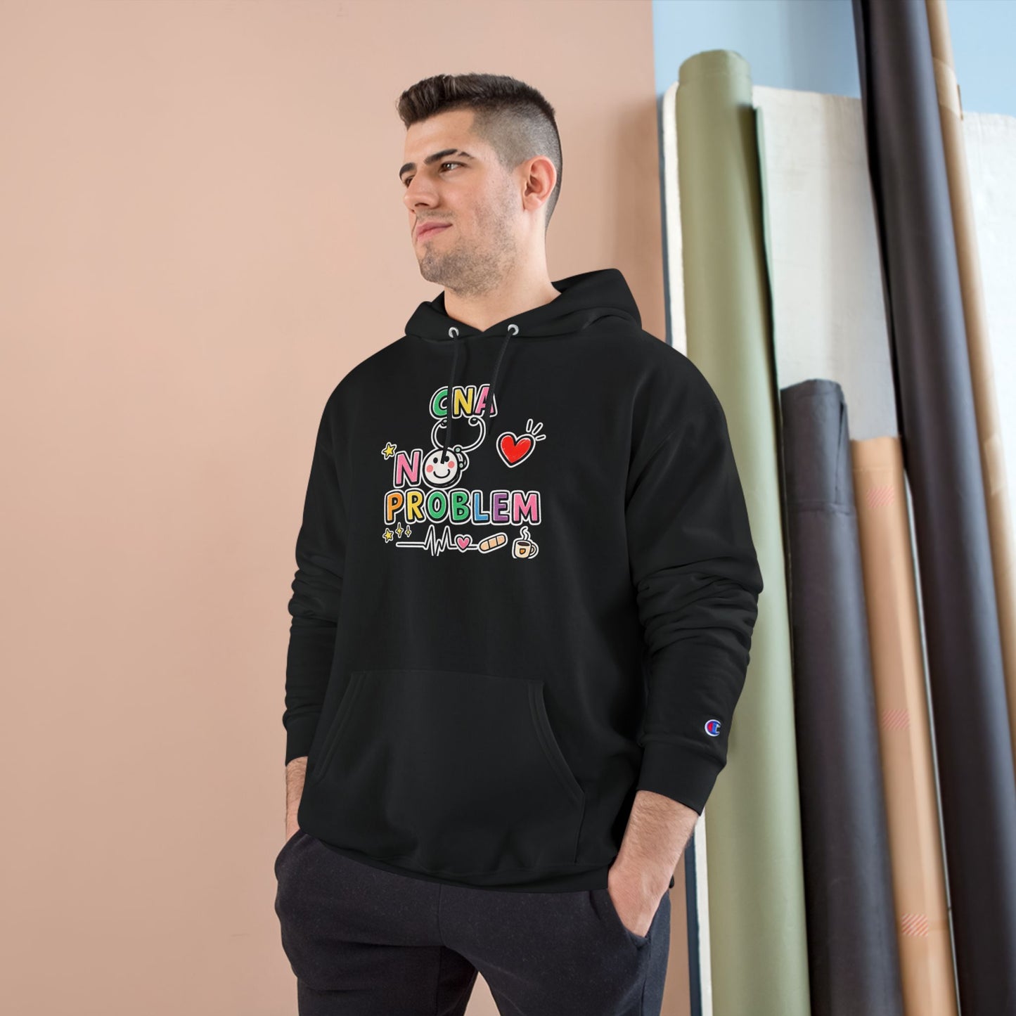 CNA Floral Hoodie - Comfy Pullover for Nurses & Caregivers