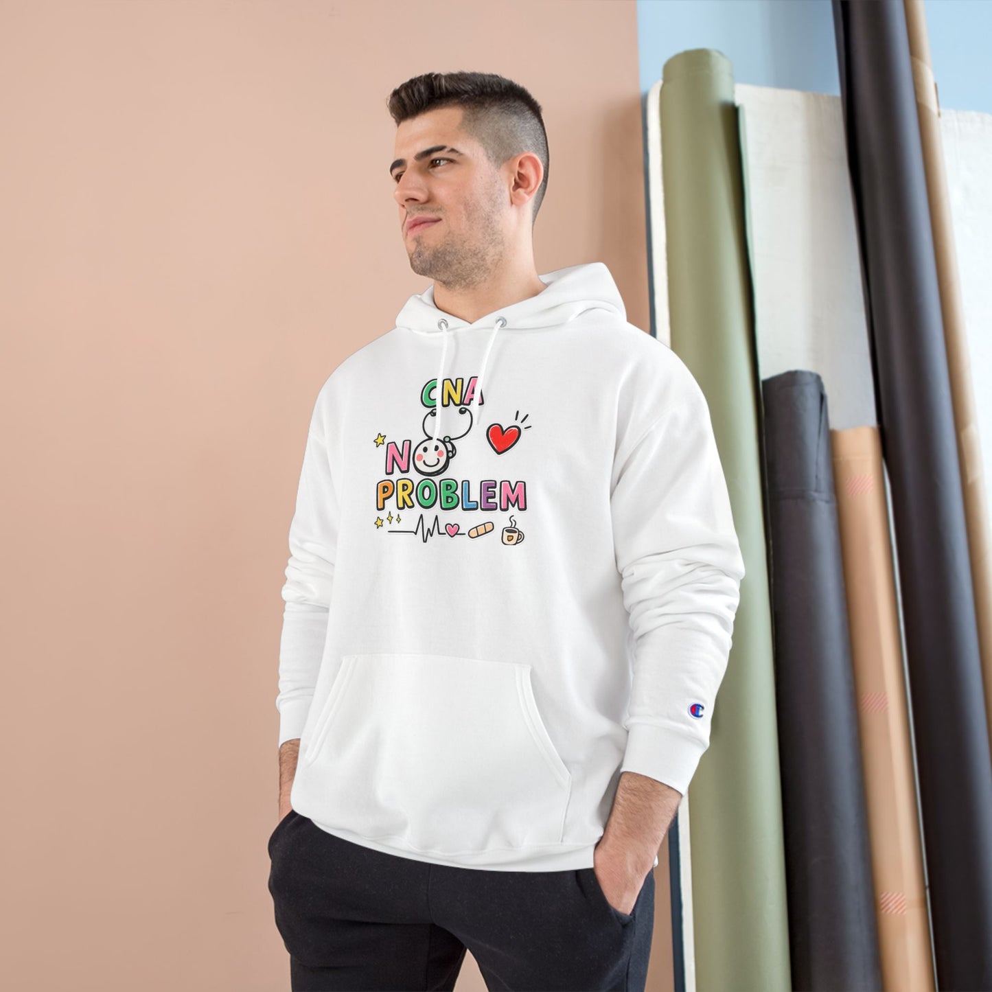 CNA Floral Hoodie - Comfy Pullover for Nurses & Caregivers