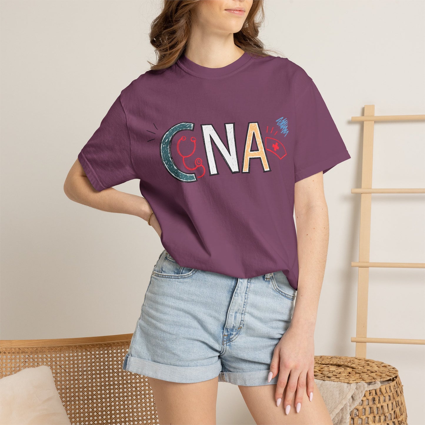 CNA Hand-Drawn Doodle T-Shirt – Certified Nursing Assistant Gift