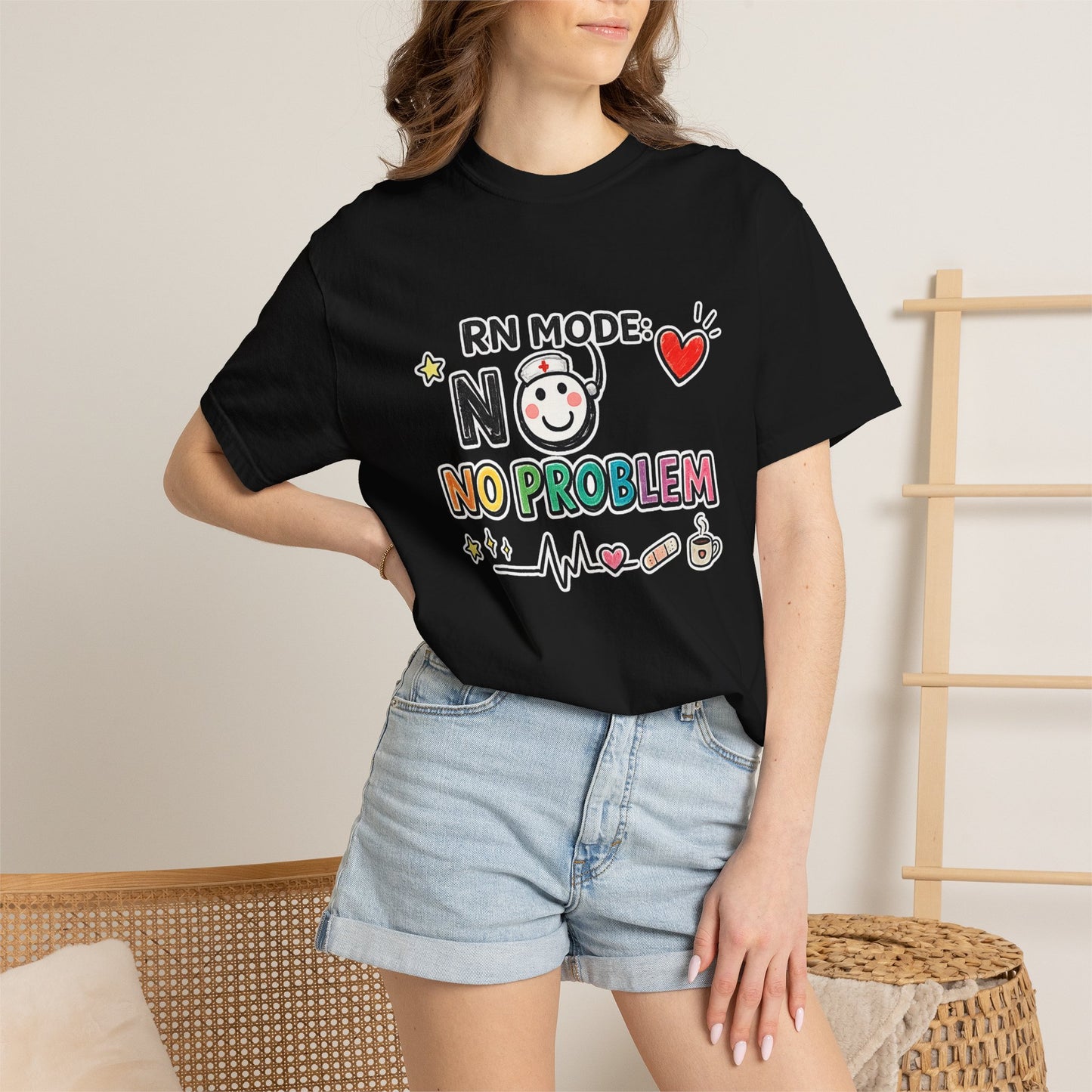 RN Mode: No Problem T-Shirt — Cute Nurse Tee for Registered Nurses