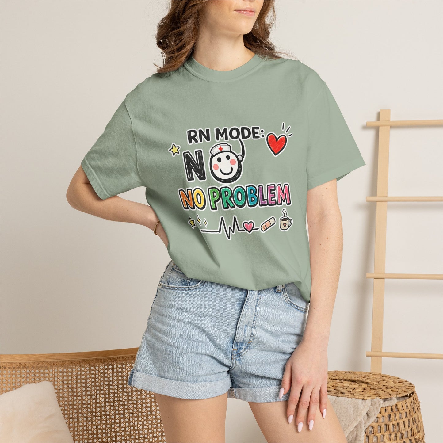 RN Mode: No Problem T-Shirt — Cute Nurse Tee for Registered Nurses