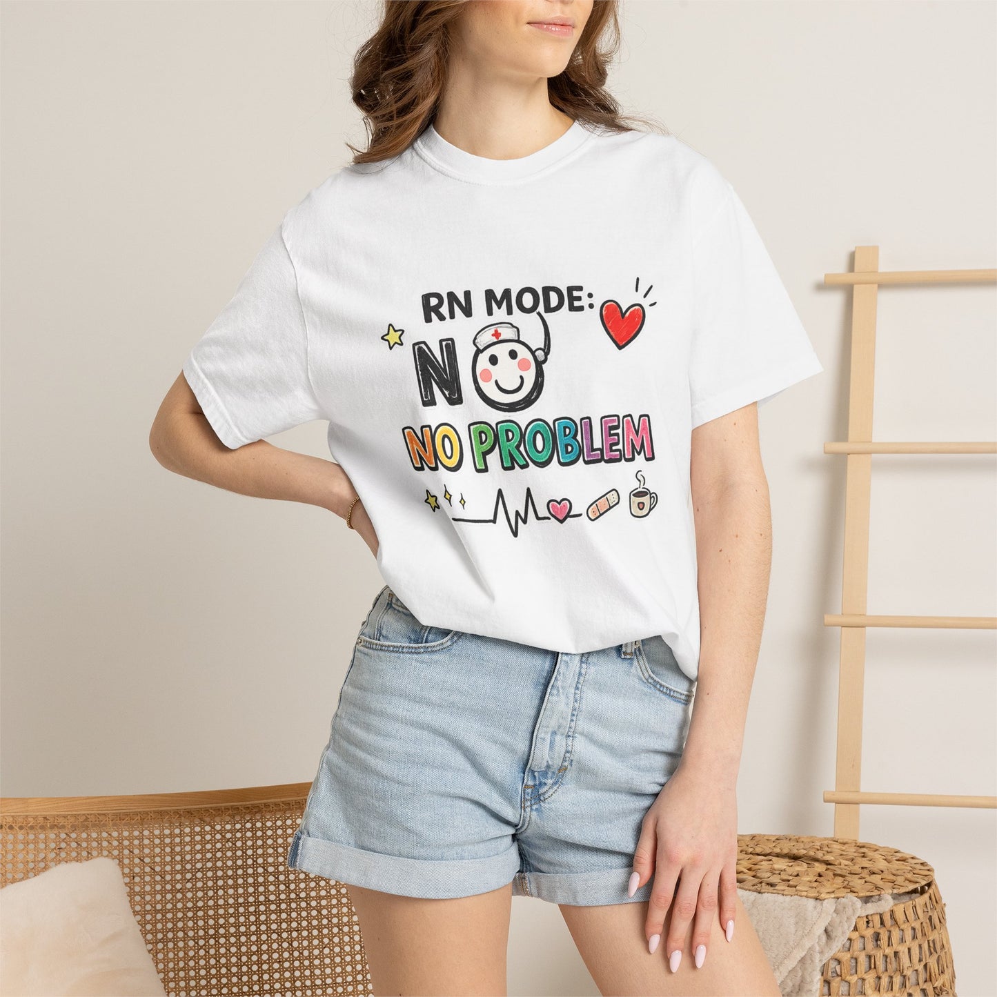 RN Mode: No Problem T-Shirt — Cute Nurse Tee for Registered Nurses