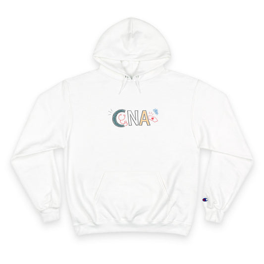 CNA Floral Patch Hoodie — Comfort Pullover for Nurses & Caregivers