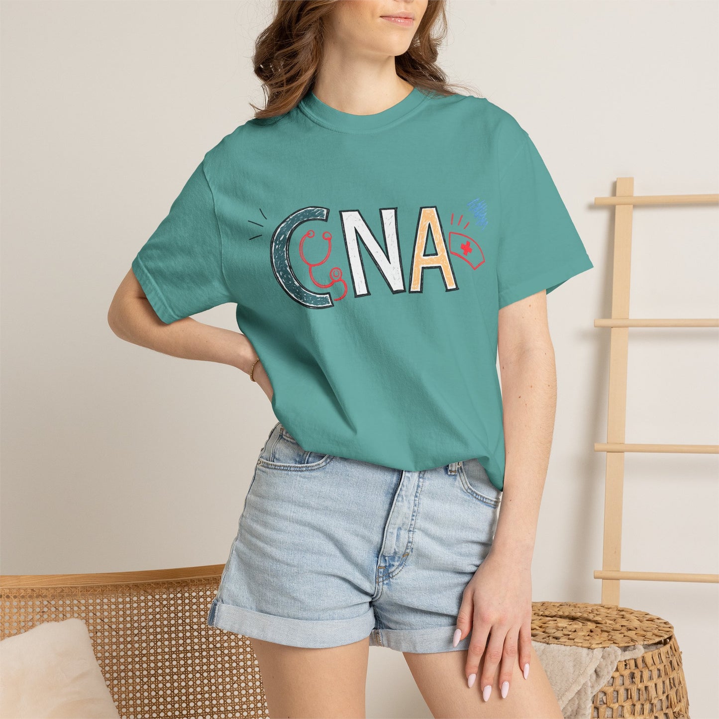 CNA Hand-Drawn Doodle T-Shirt – Certified Nursing Assistant Gift