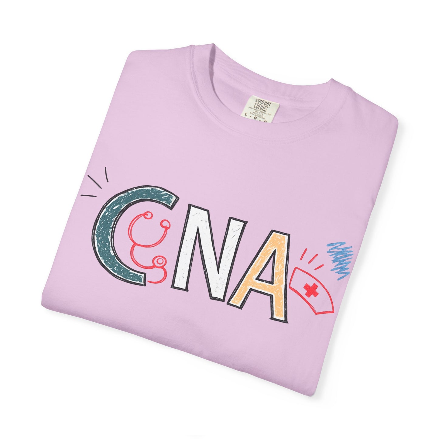 CNA Hand-Drawn Doodle T-Shirt – Certified Nursing Assistant Gift