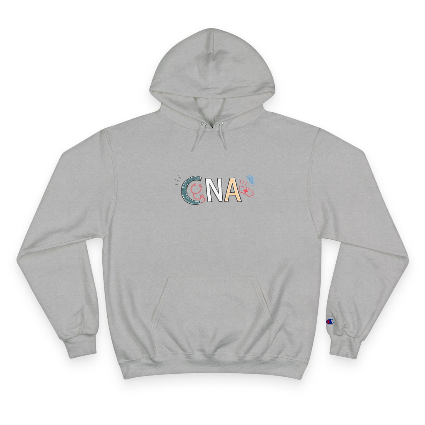 CNA Floral Patch Hoodie — Comfort Pullover for Nurses & Caregivers
