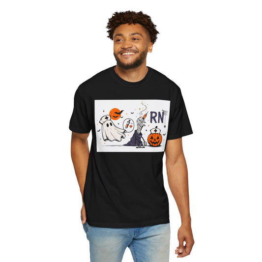 Ghost Witch Pumpkin Halloween T-Shirt | Cute Cartoon Tee
