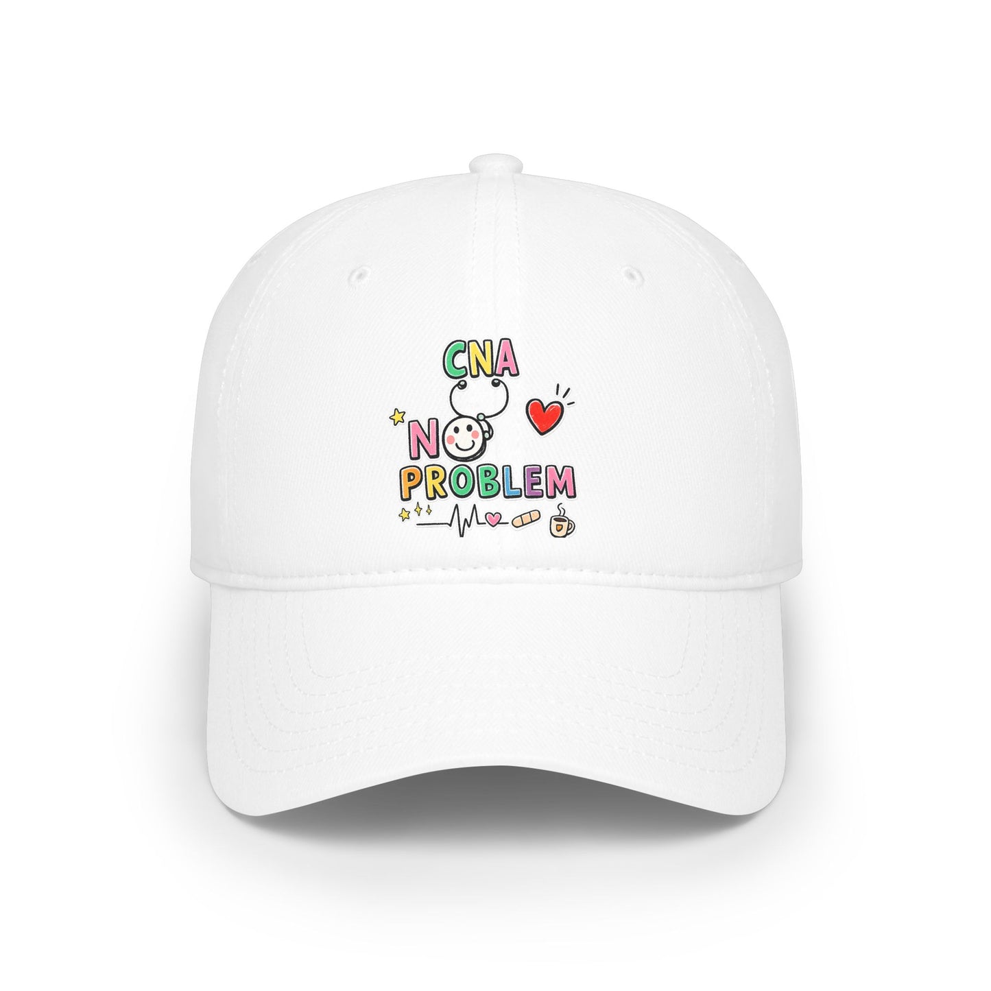 CNA Embroidered Baseball Cap - Colorful Nursing Caregiver Hat | The Nurse Shift