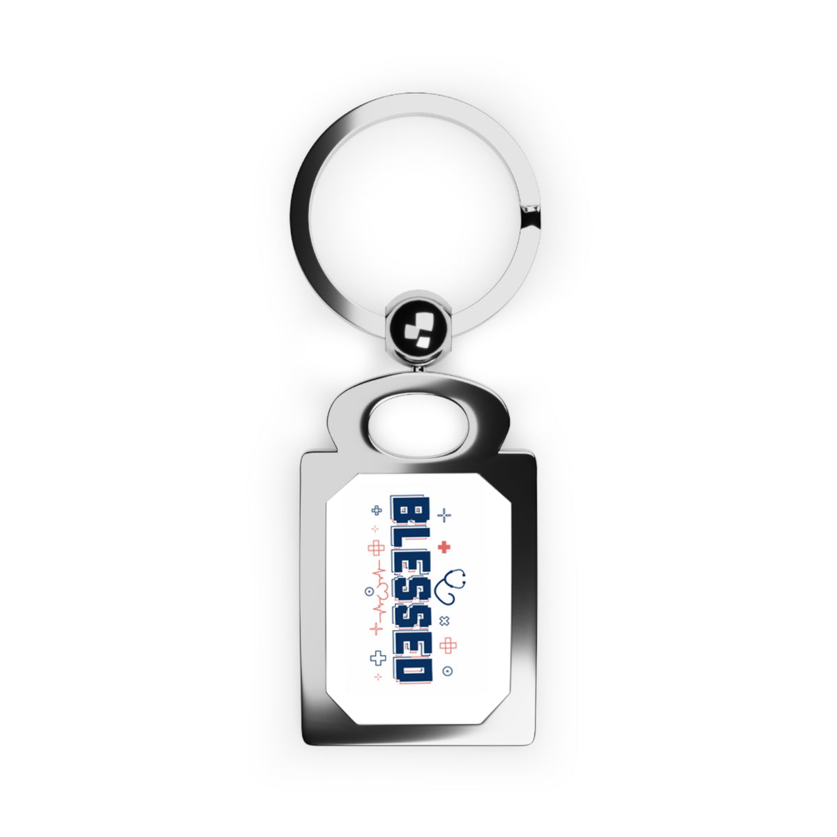 Blessed Nurse Keyring — Silver Nurse Appreciation Keychain