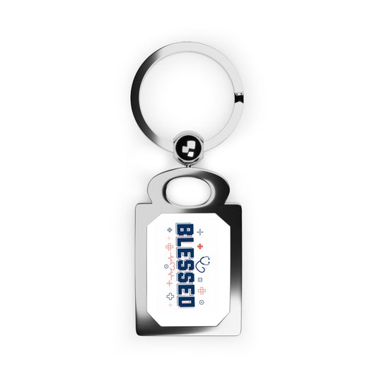 Blessed Nurse Keyring — Silver Nurse Appreciation Keychain
