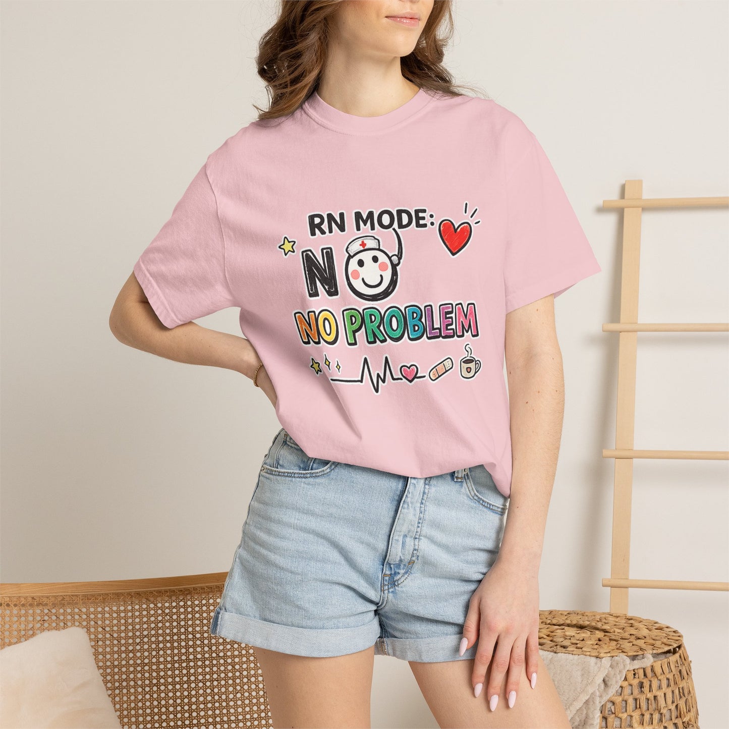 RN Mode: No Problem T-Shirt — Cute Nurse Tee for Registered Nurses