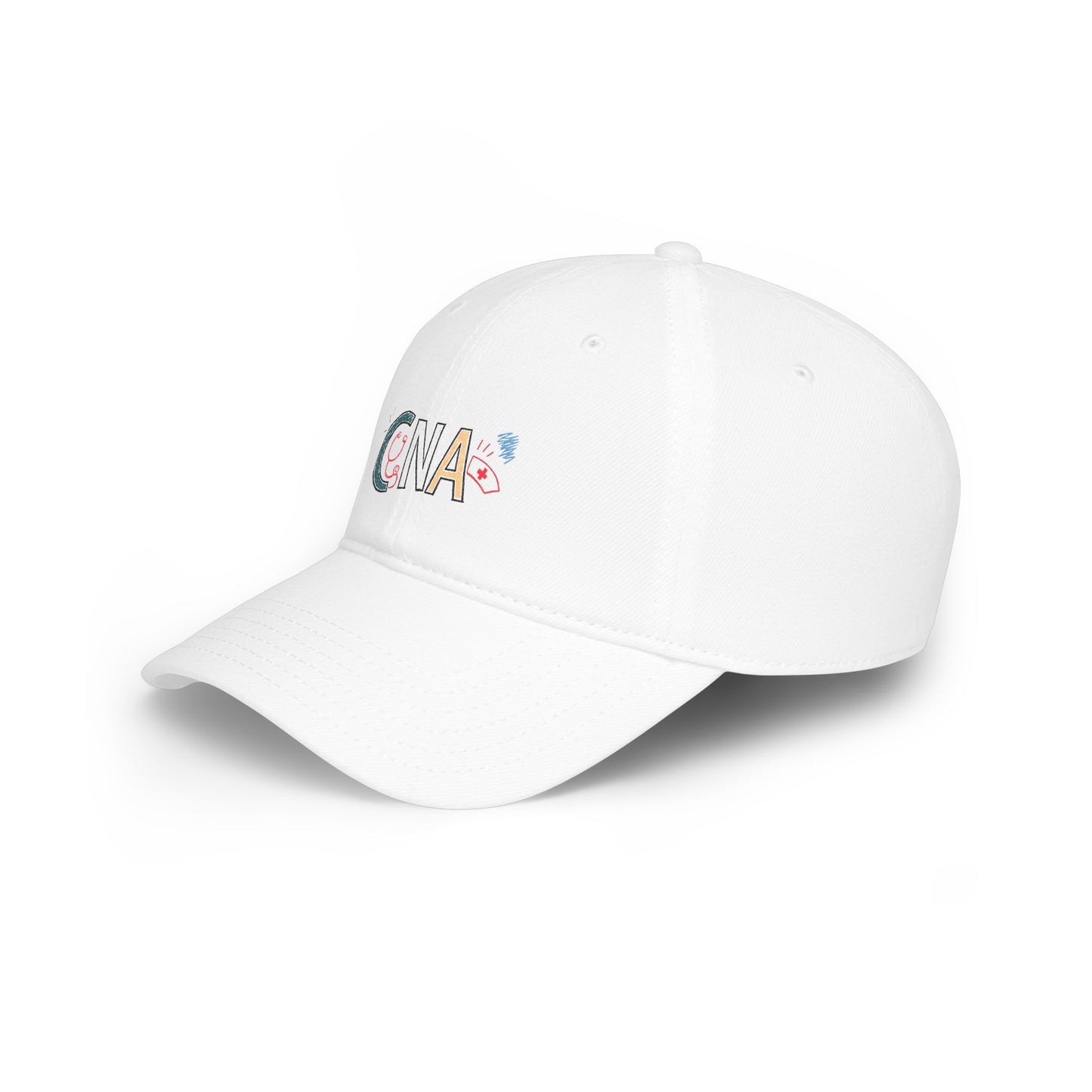 CNA Embroidered Baseball Cap - Colorful Nursing Caregiver Hat | The Nurse Shift