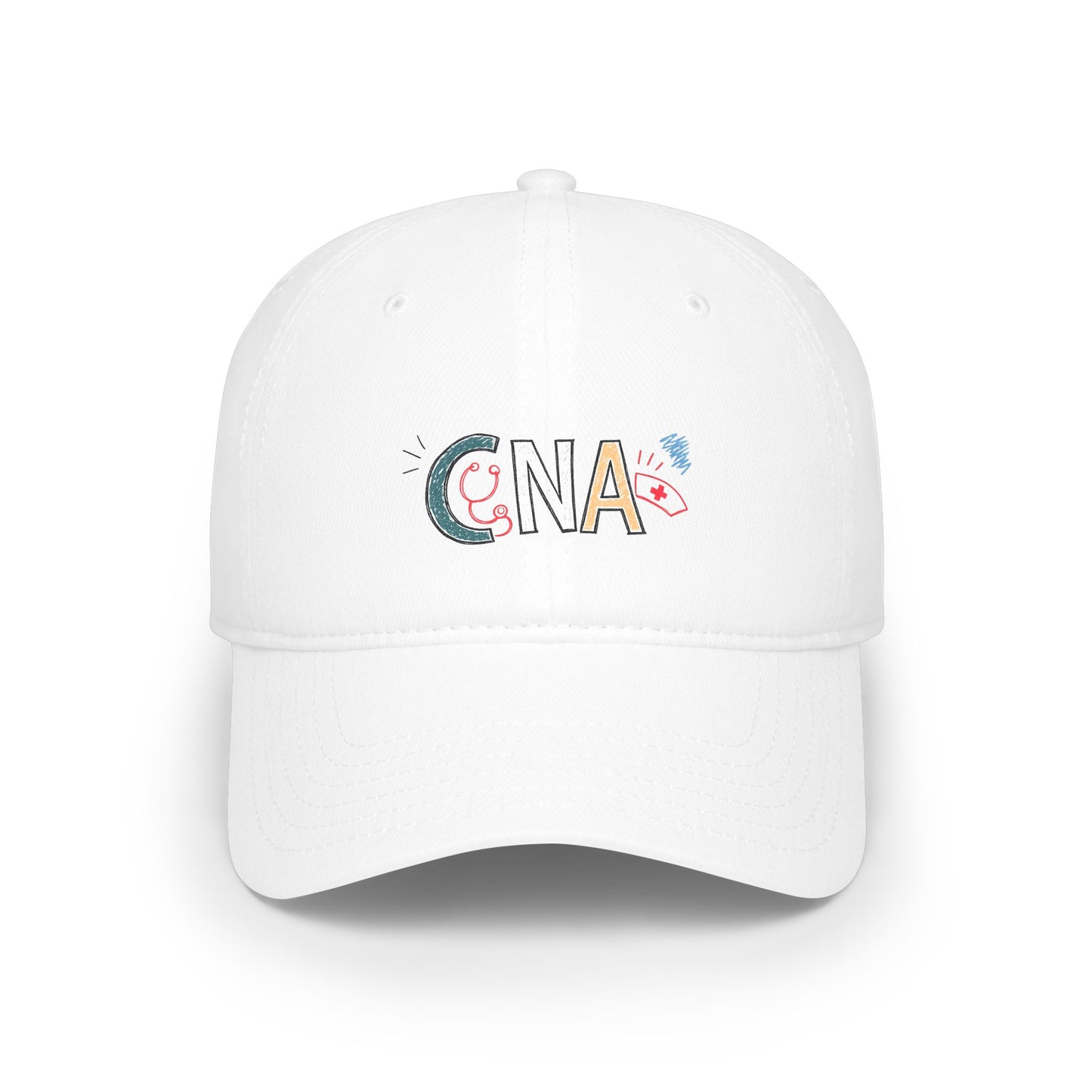 CNA Embroidered Baseball Cap - Colorful Nursing Caregiver Hat | The Nurse Shift