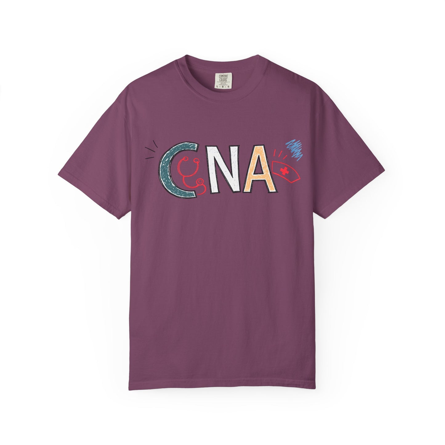 CNA Hand-Drawn Doodle T-Shirt – Certified Nursing Assistant Gift