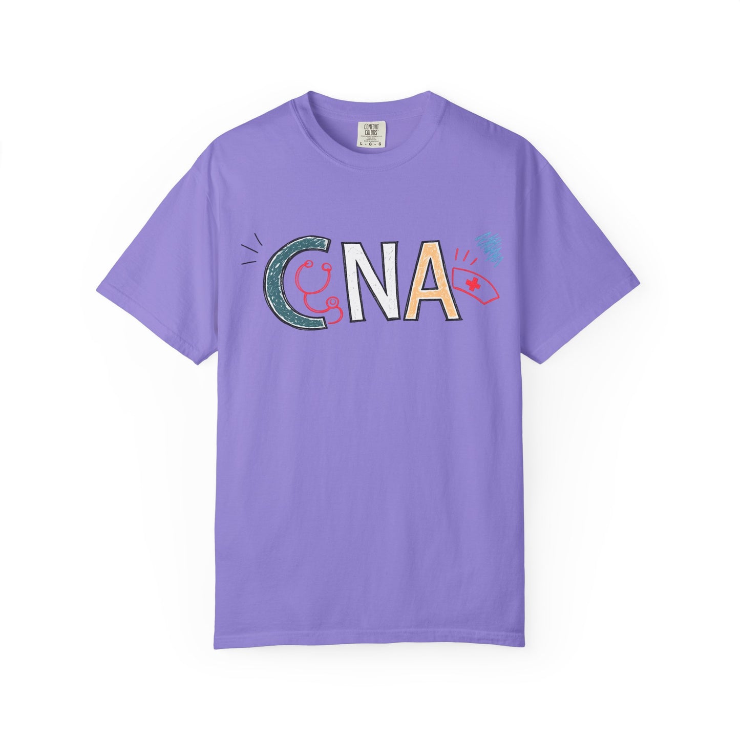 CNA Hand-Drawn Doodle T-Shirt – Certified Nursing Assistant Gift