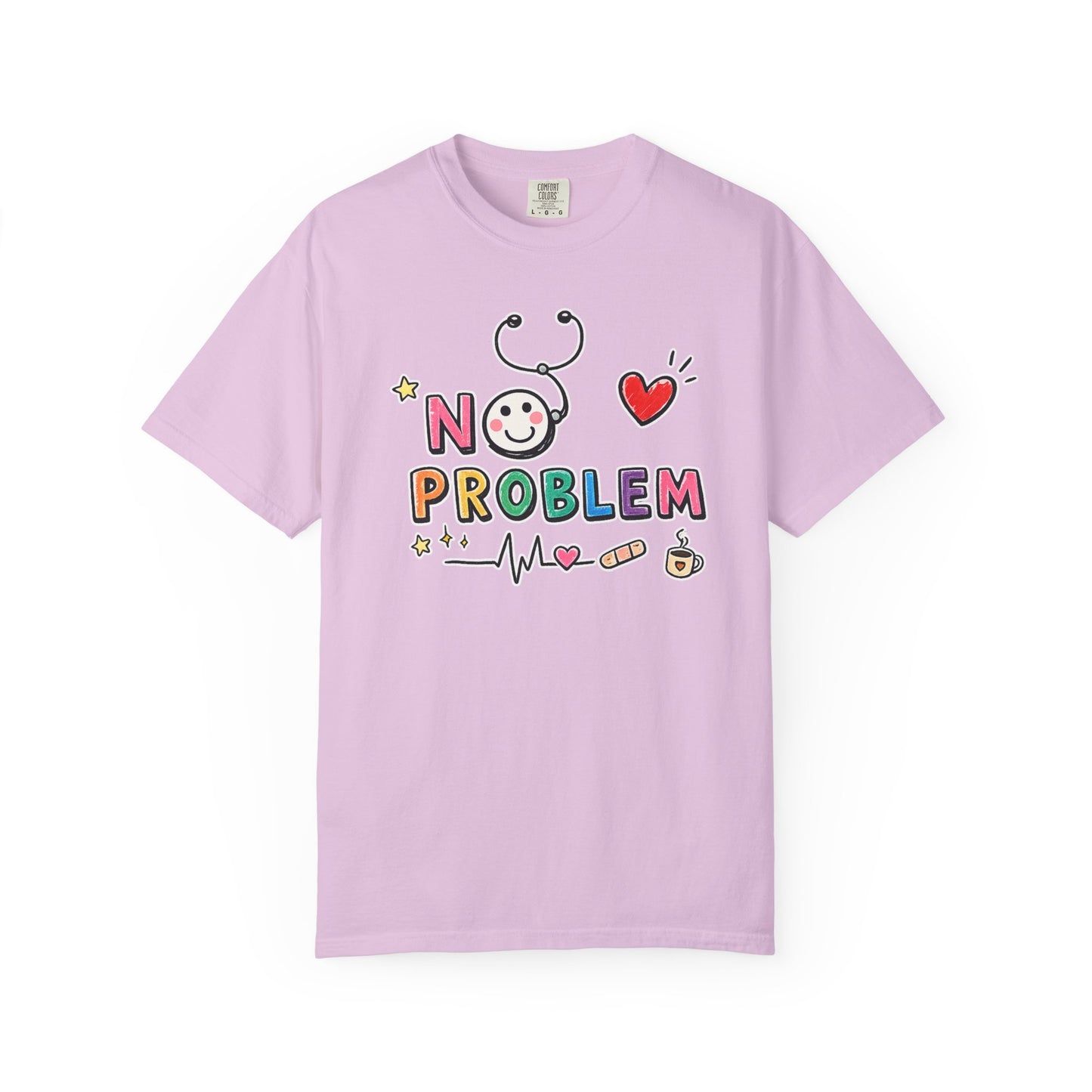 RN Mode: No Problem Shirt | Funny Nurse T-Shirt | Cute Hand Drawn RN Tee | Comfort Colors 1717