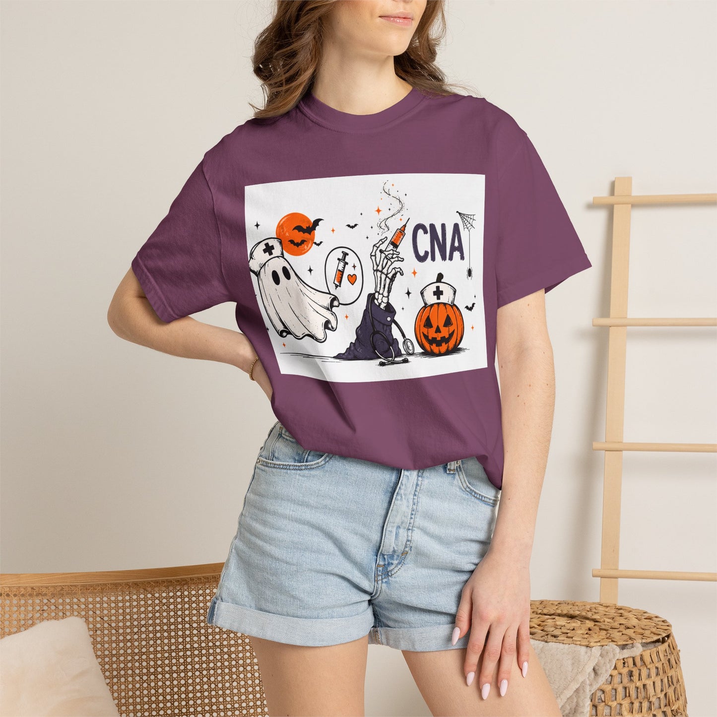 CNA Ghost Witch Pumpkin Halloween T-Shirt | Cute Cartoon Tee