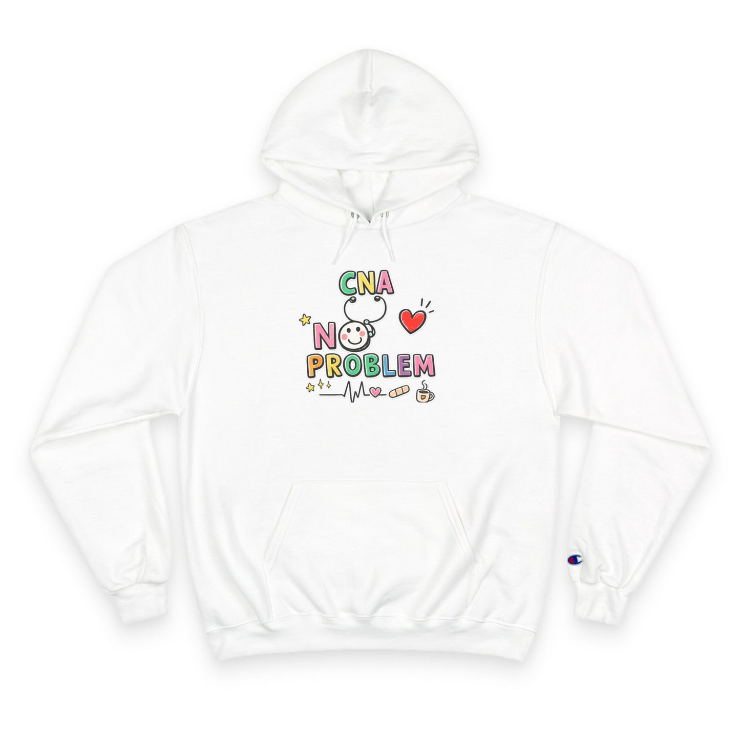CNA Floral Hoodie - Comfy Pullover for Nurses & Caregivers