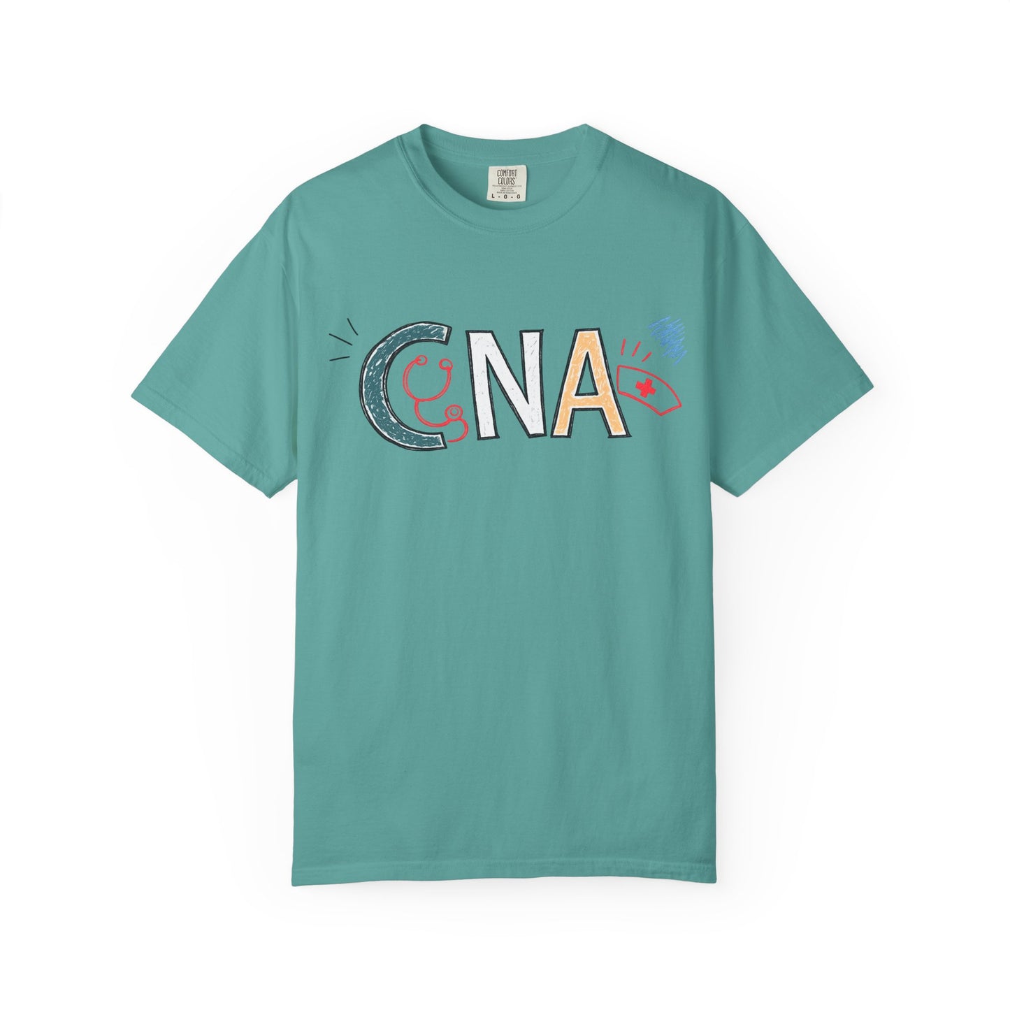 CNA Hand-Drawn Doodle T-Shirt – Certified Nursing Assistant Gift