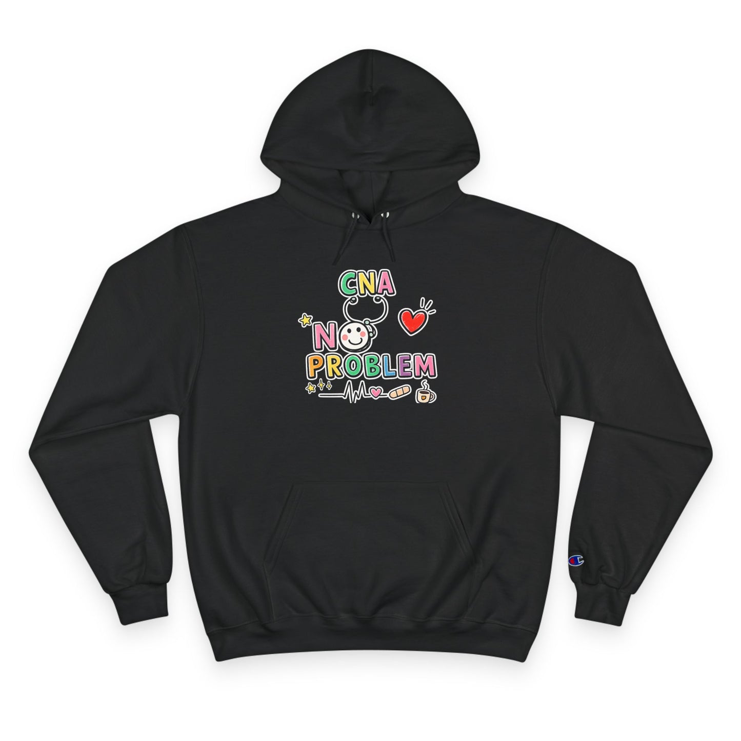 CNA Floral Hoodie - Comfy Pullover for Nurses & Caregivers