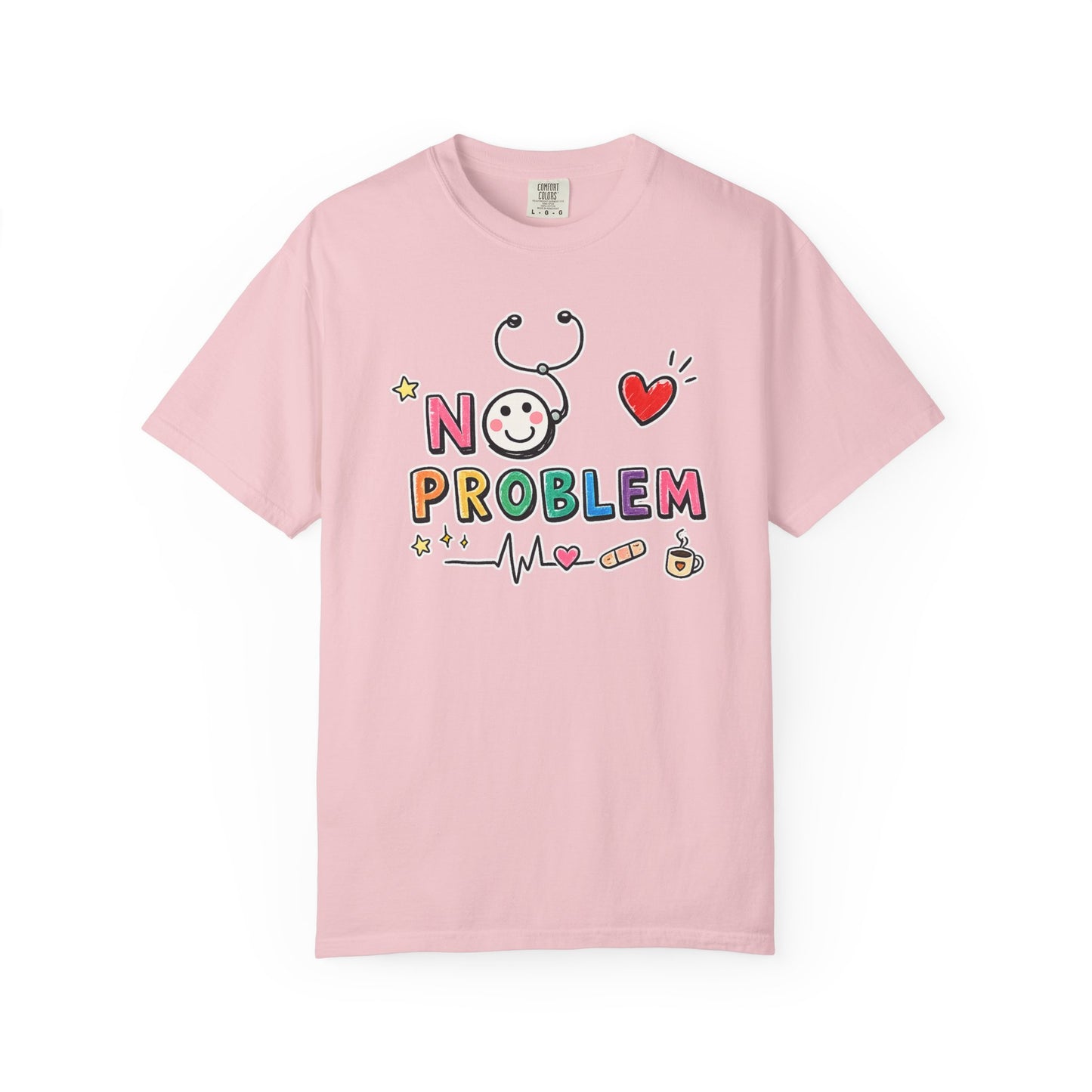 RN Mode: No Problem Shirt | Funny Nurse T-Shirt | Cute Hand Drawn RN Tee | Comfort Colors 1717