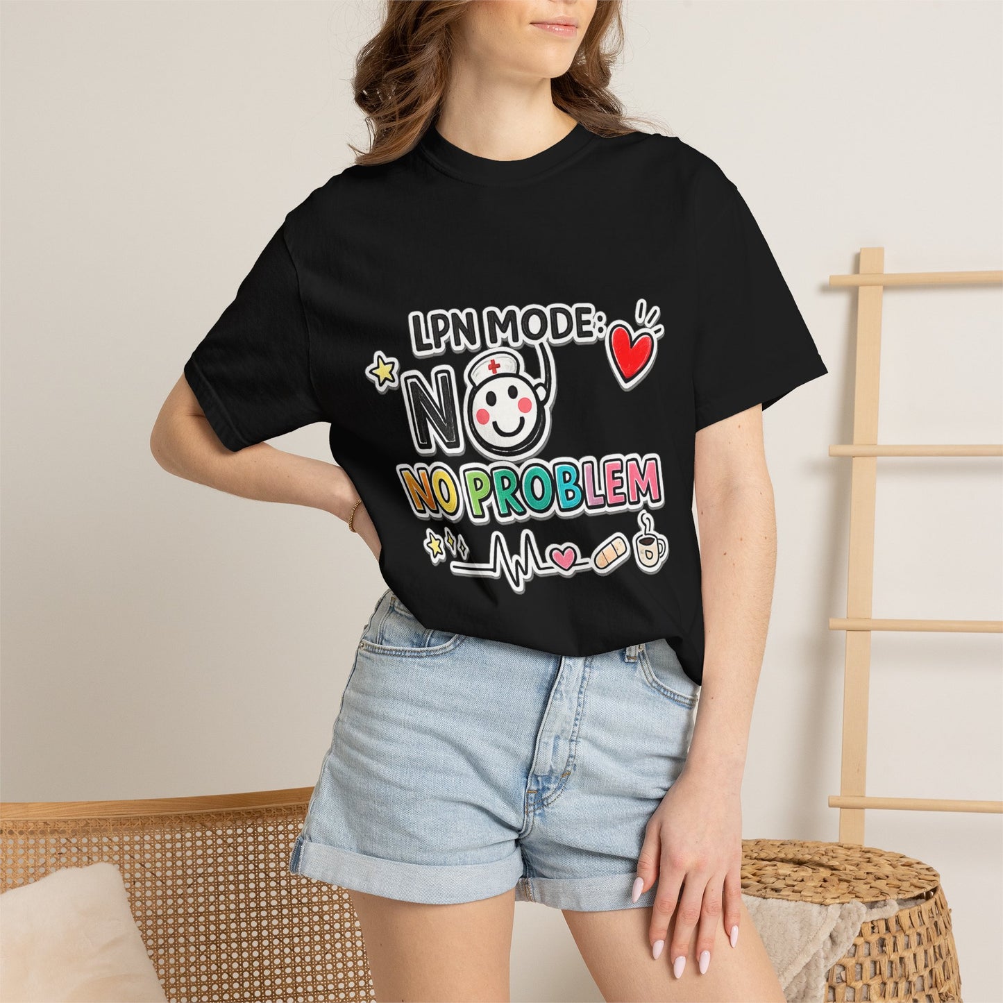 LPN Mode No Problem Shirt, Funny Nurse T-Shirt, LPN Gift for Nurses, Licensed Practical Nurse Graduation Gift, Nurse Appreciation Tee