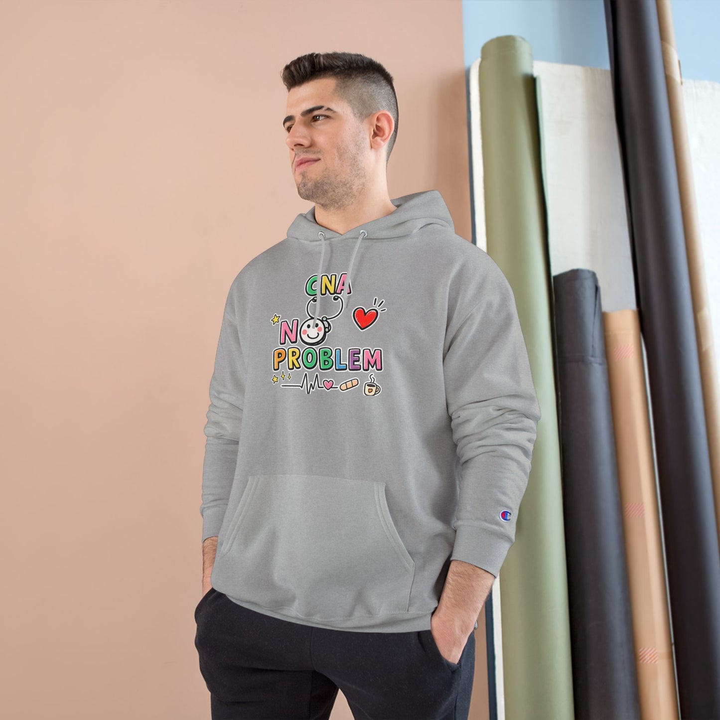 CNA Floral Hoodie - Comfy Pullover for Nurses & Caregivers