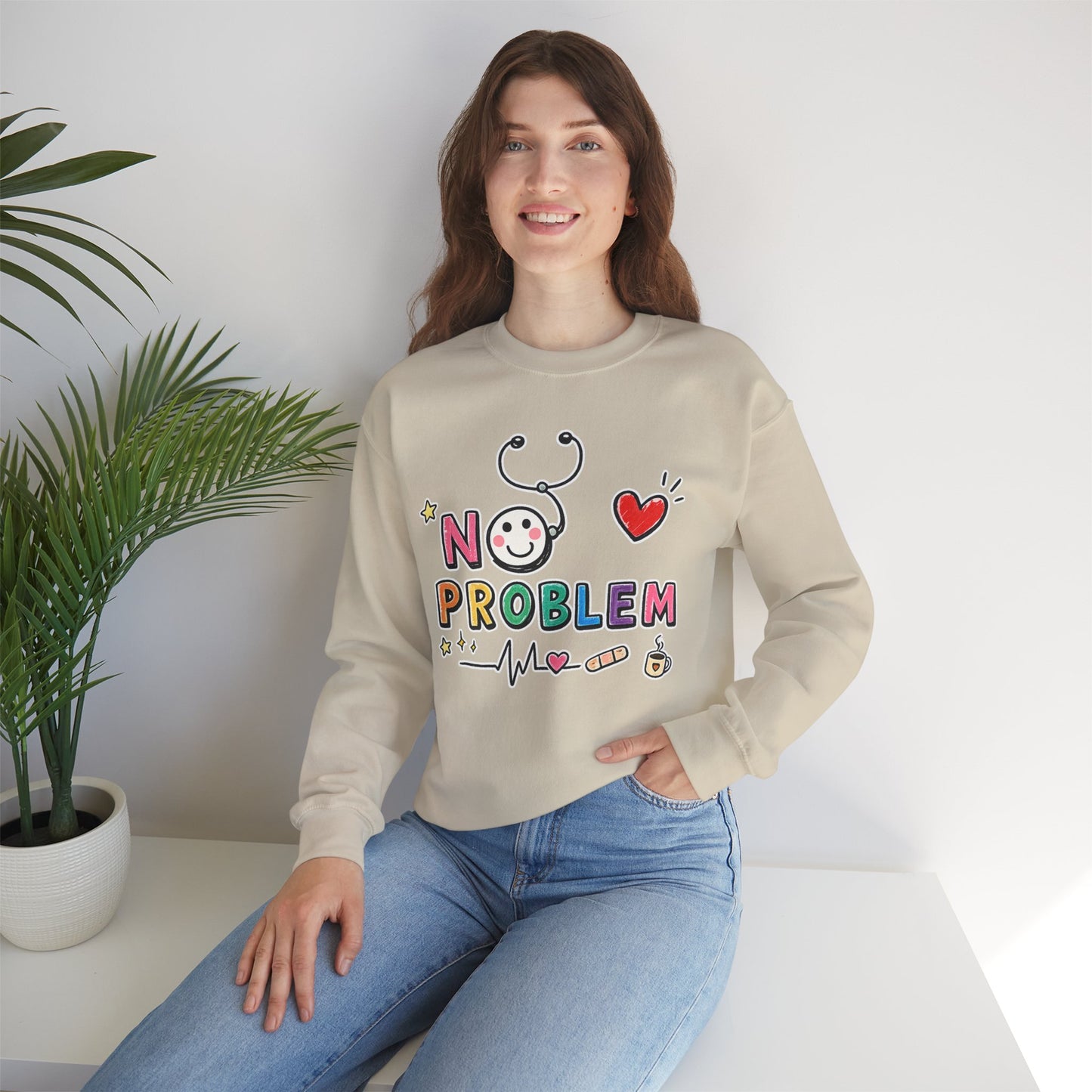Cute Nurse Stethoscope Heart Crewneck Sweatshirt | Nurse Gift