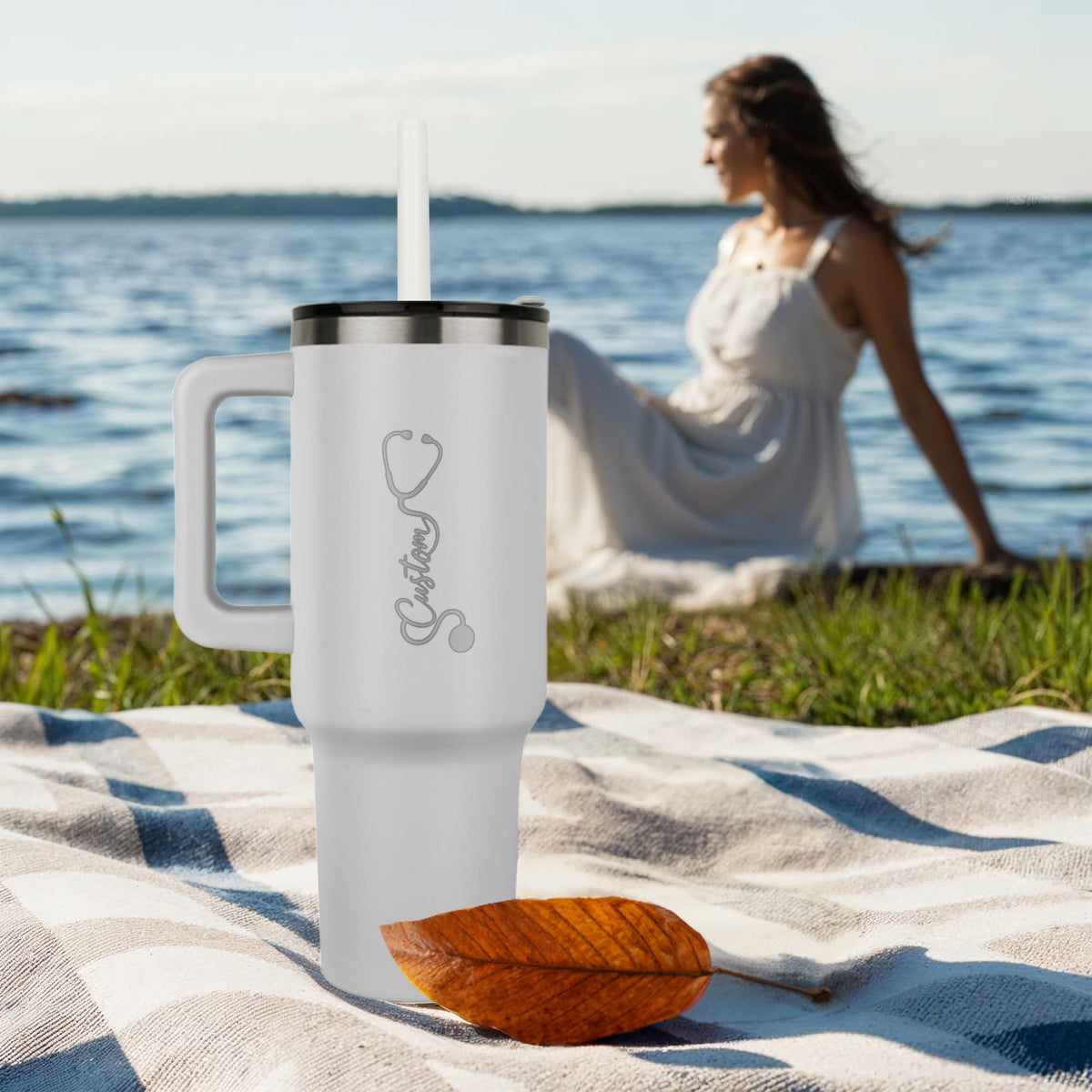 Pinnacle 40oz Nurse Tumbler | Personalized Laser-Engraved Stainless Steel Cup